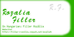 rozalia filler business card