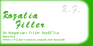 rozalia filler business card